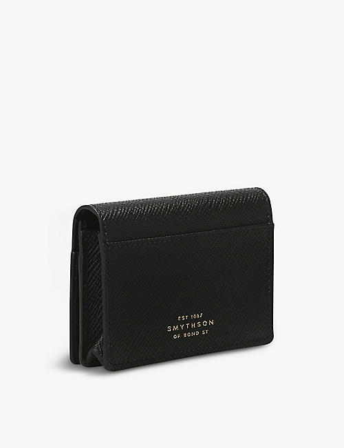 SMYTHSON: Panama folded leather card case