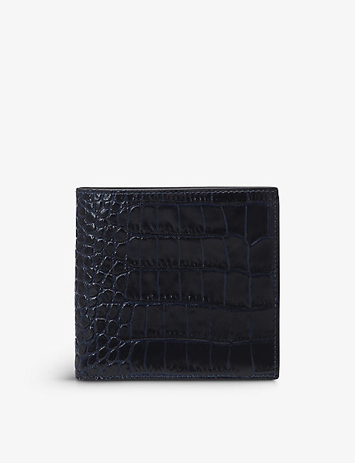 SMYTHSON: Mara crocodile-embossed leather wallet