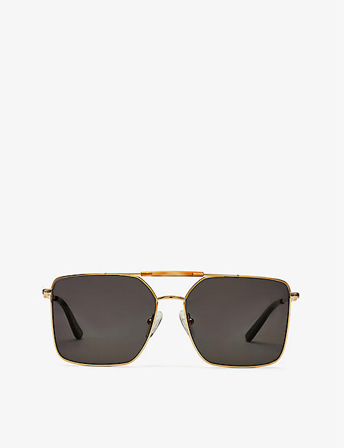 HOT FUTURES: Almost Famous aviator-frame metal sunglasses