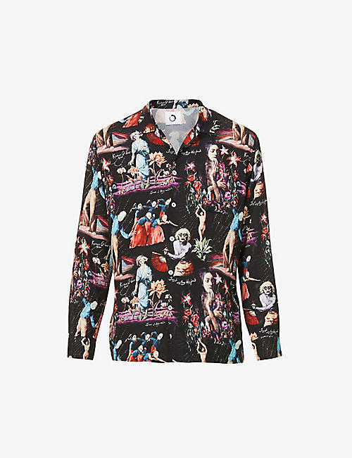 ENDLESS JOY: Butoh graphic-print regular-fit woven shirt