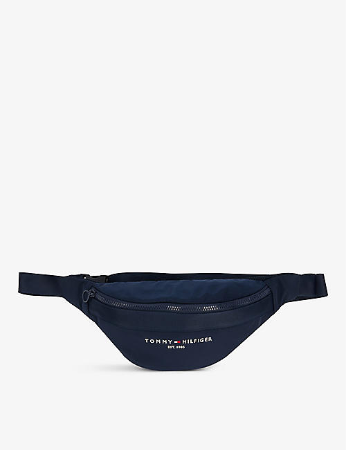 TOMMY HILFIGER: Established logo-print shell cross-body bag