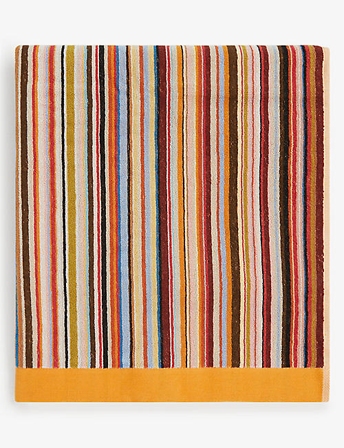 PAUL SMITH: Signature striped cotton-towelling beach towel 160cm x 80cm