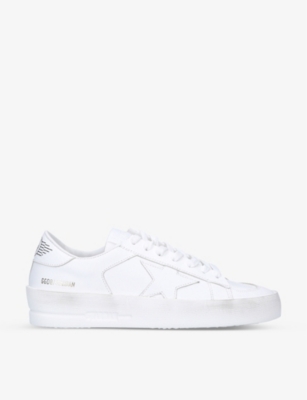 Golden Goose Women's Stardan 10100 Low-top Leather Trainers In White