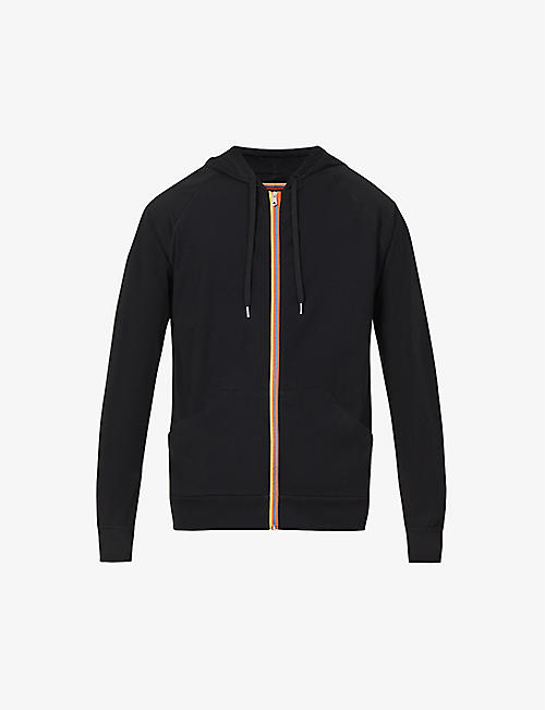 PAUL SMITH: Taped zip regular-fit cotton-jersey hoody