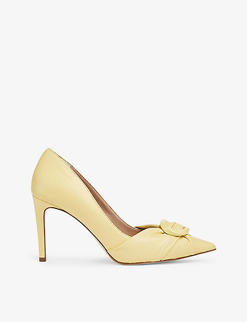 LK BENNETT: Mabel pointed-toe leather courts