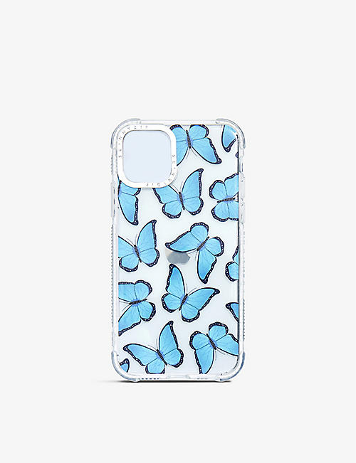 SKINNY DIP: Butterfly graphic-print silicone iPhone 13 case