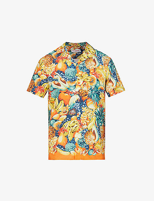 ORLEBAR BROWN: Travis tropical-print regular-fit woven shirt