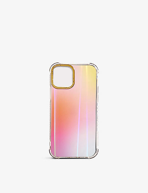 SKINNY DIP: Rainbow Gradient Shock graphic-print silicone iPhone 13 Pro Max case