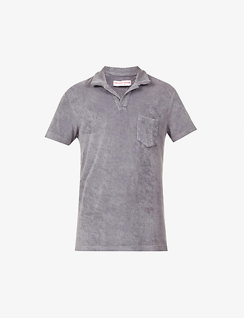 ORLEBAR BROWN: Terry brand-tab relaxed-fit cotton polo shirt