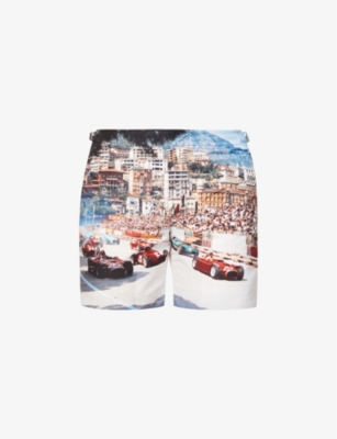 ORLEBAR BROWN: Bulldog photo-printed swim shorts