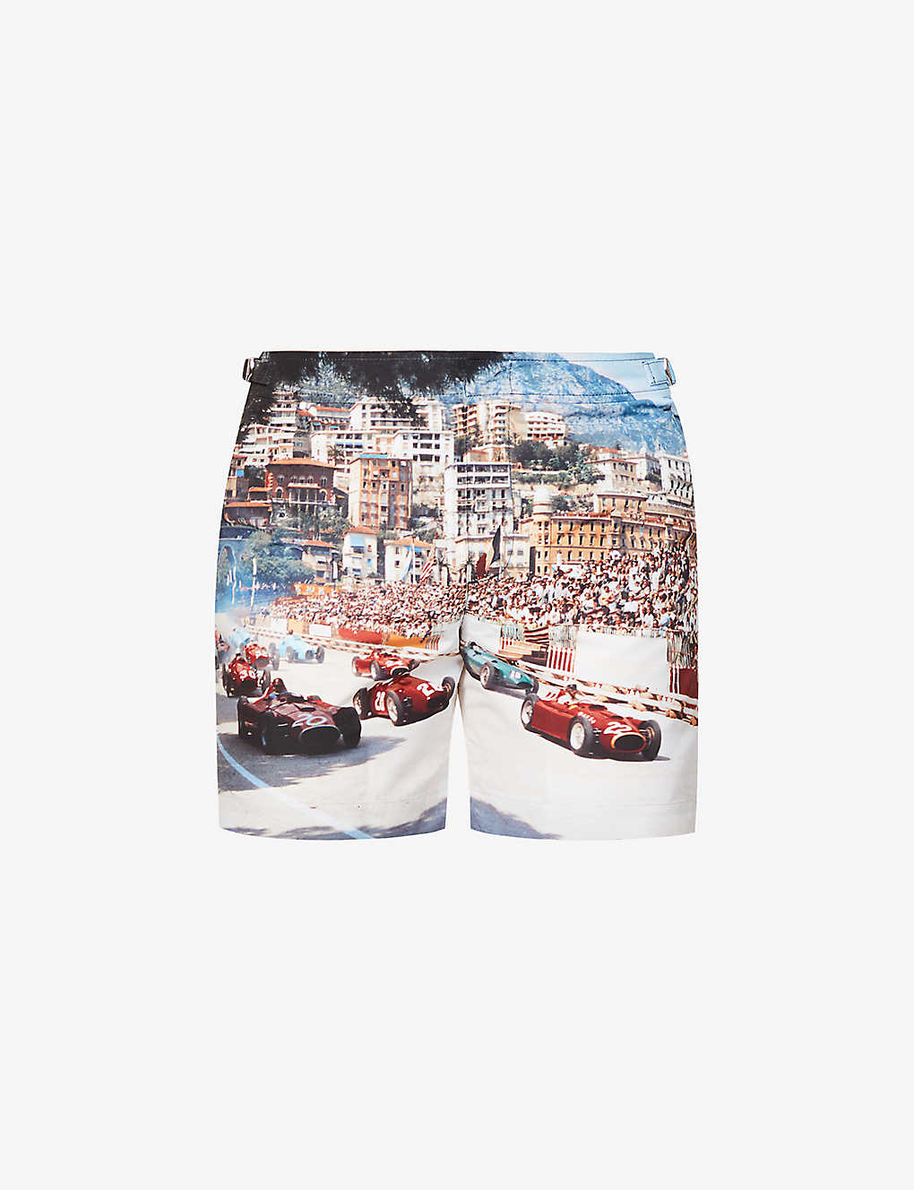 Shop Orlebar Brown Bulldog Photo-printed Swim Shorts In Multi-coloured
