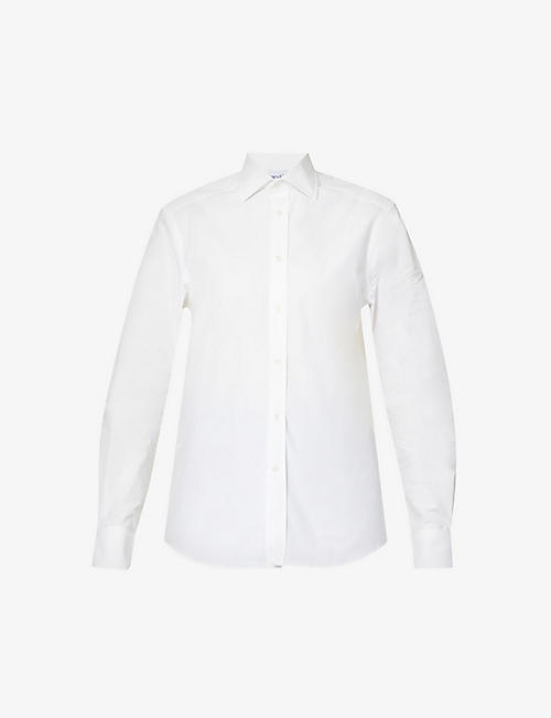WITH NOTHING UNDERNEATH: The Boyfriend long-sleeved organic-cotton shirt