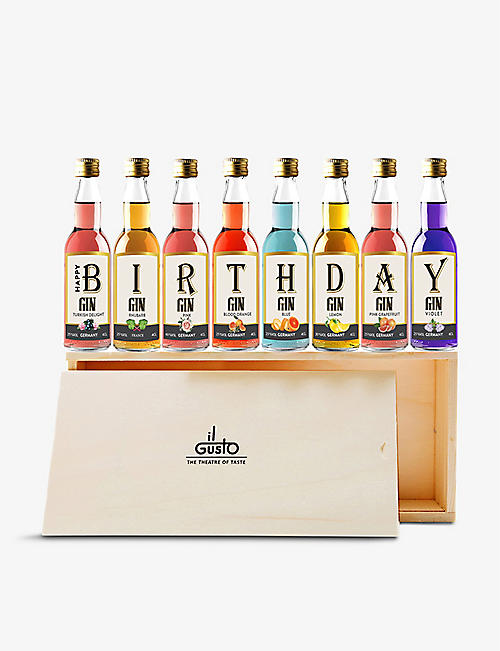 IL GUSTO: Happy Birthday gin tasting gift set 8x40ml