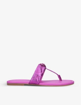 Kurt Geiger Women's Kensington T-strap Sandals In Fuchsia