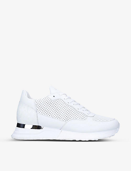 MALLET: Popham perforated leather trainers