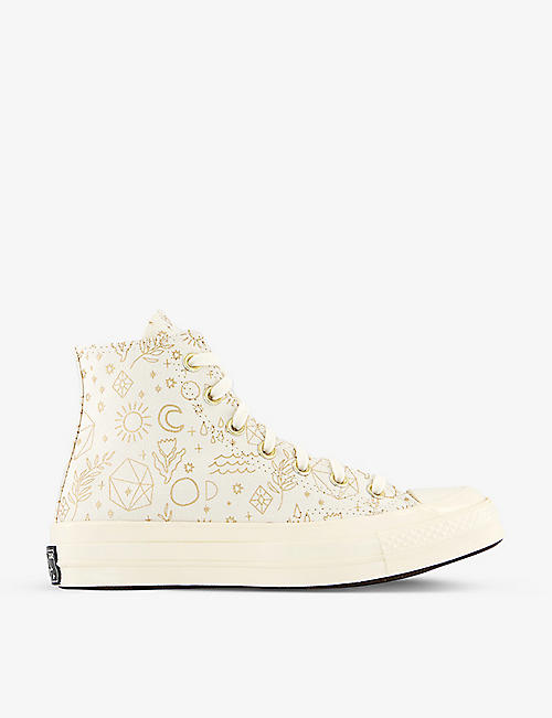 CONVERSE: All Star Chuck 70 Golden Elements canvas high-top trainers