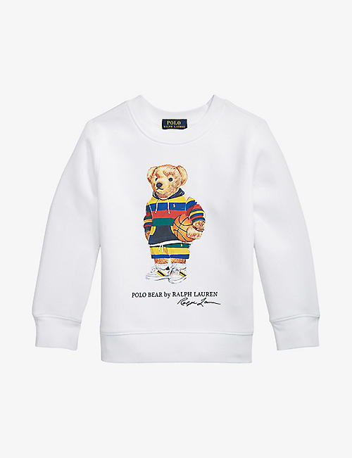 RALPH LAUREN: Polo Bear print cotton sweatshirt 6-14 years