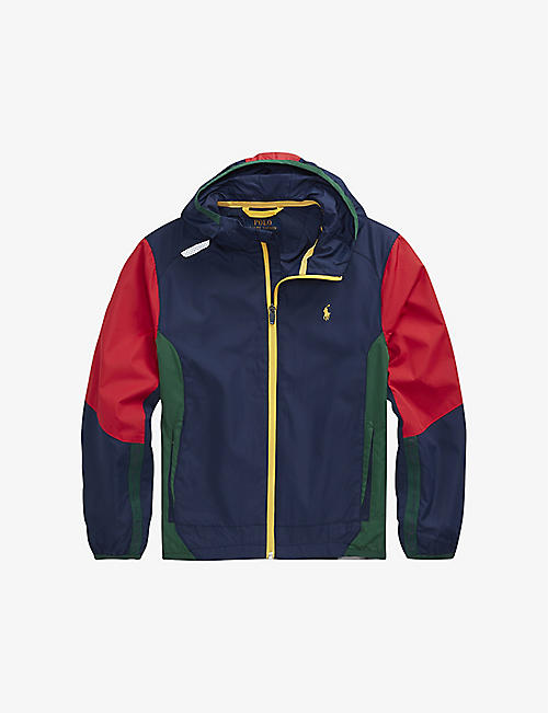 RALPH LAUREN: Logo-embroidered recycled polyester hooded jacket 6-14 years