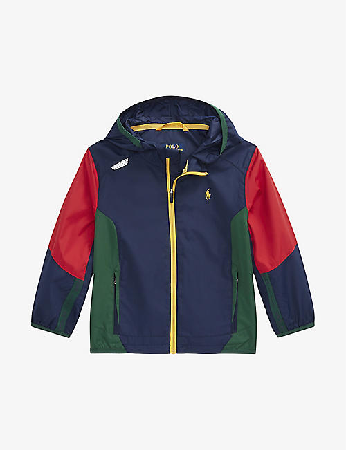 RALPH LAUREN: Logo-embroidered recycled polyester hooded jacket 5-7 years