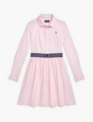 Selfridges & Co Girls Clothing T-shirts Polo Shirts Francine belted cotton dress 7-14 years 