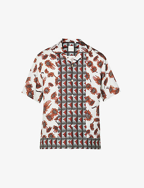 PAUL SMITH: Floral-print relaxed-fit woven shirt