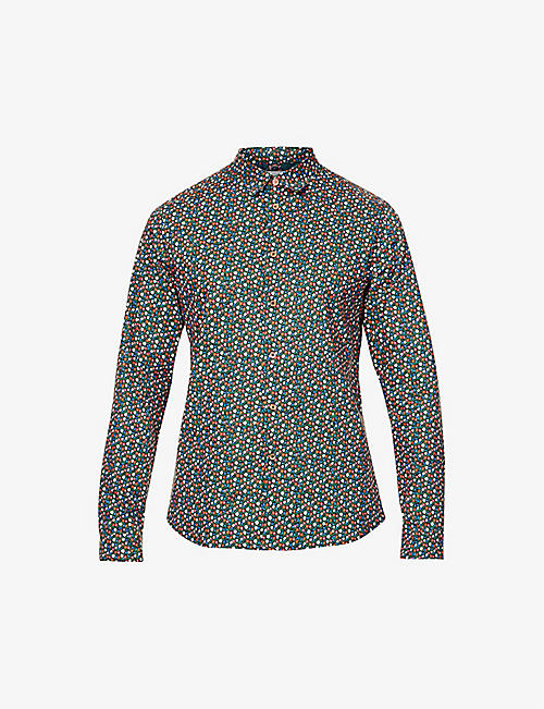 PAUL SMITH: Ditsy floral-print regular-fit stretch-cotton shirt
