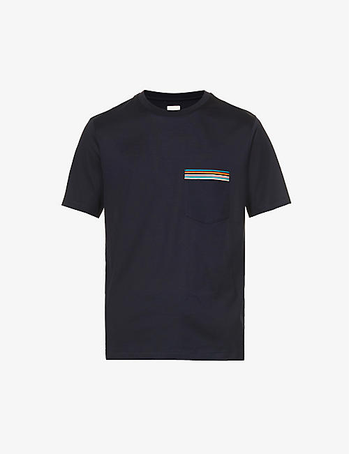 PAUL SMITH: Stripe-pocket cotton-jersey T-shirt