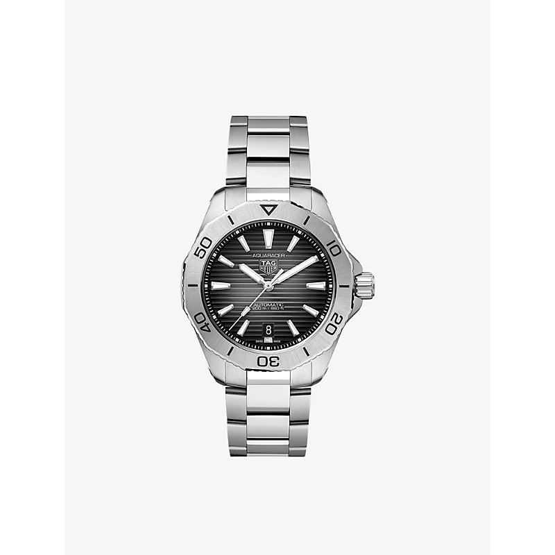 Tag Heuer Wbp2110.ba0627 Aquaracer Stainless Steel Automatic Watch In Black