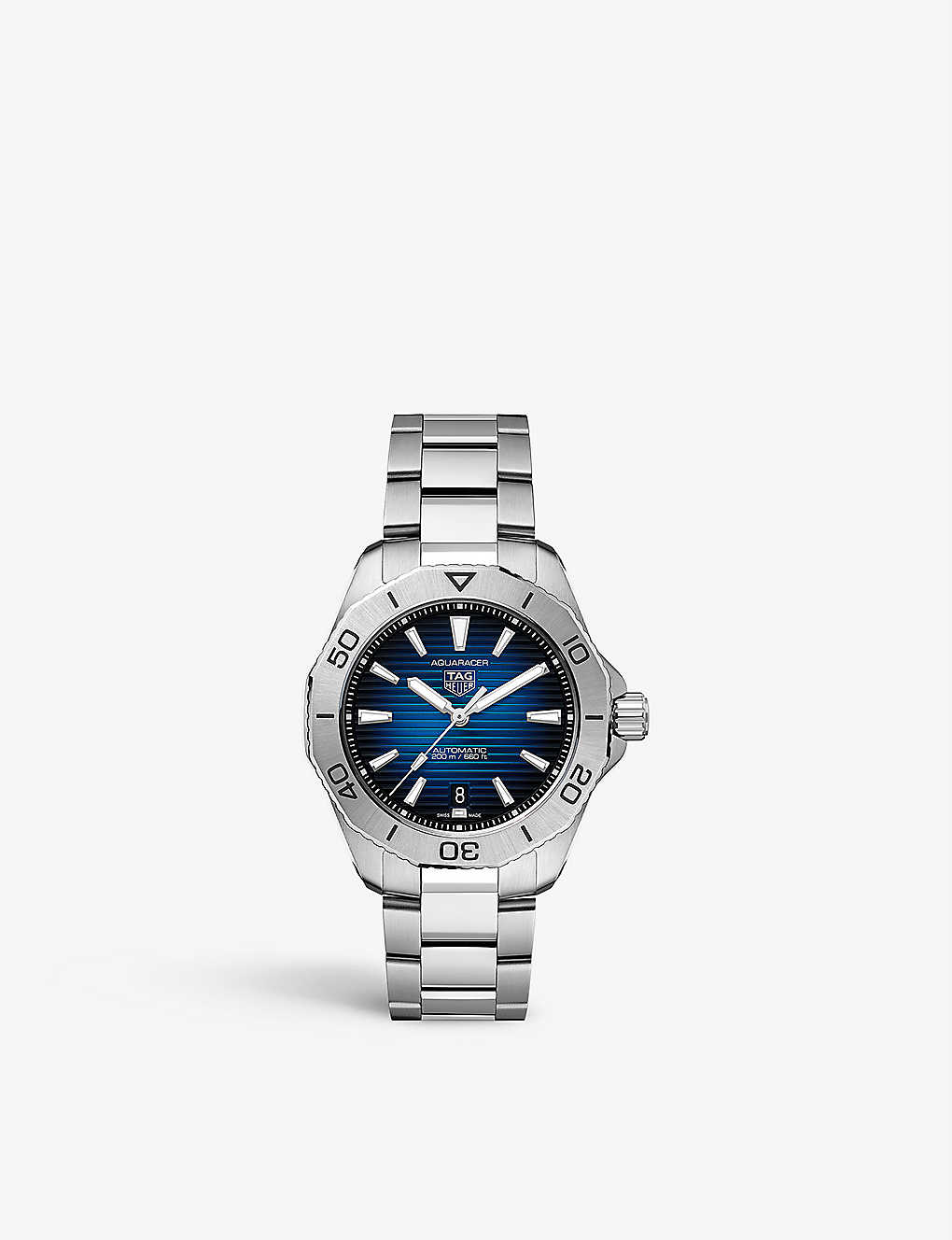 Tag Heuer Wbp2111.ba0627 Aquaracer Stainless Steel Automatic Watch In Blue