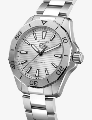 Shop Tag Heuer Men's Silver Wbp1111.ba0627 Aquaracer Stainless Steel Automatic Watch