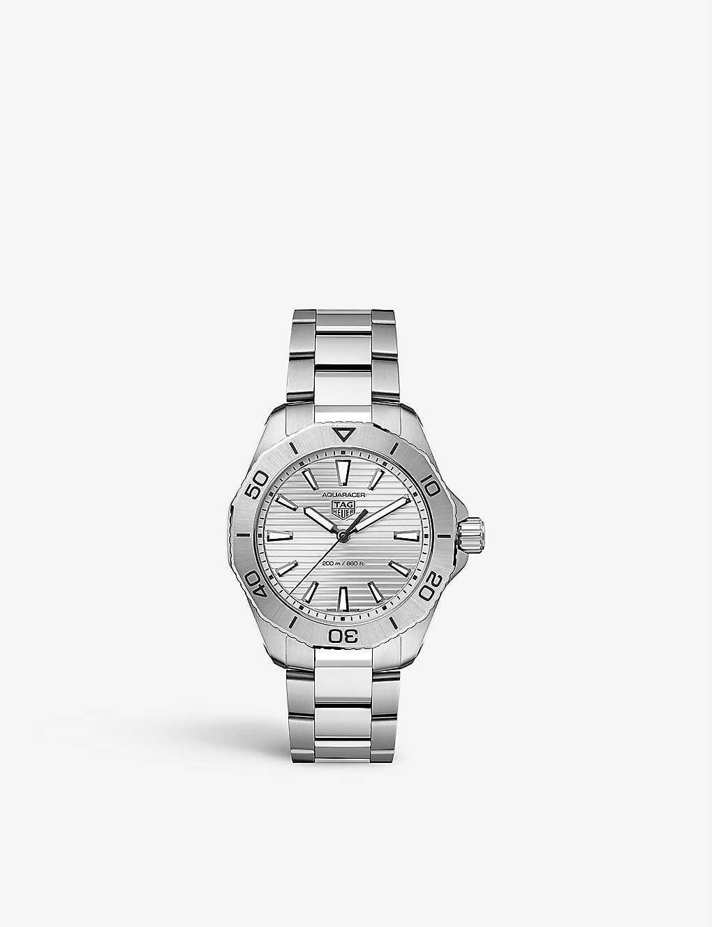 Shop Tag Heuer Men's Silver Wbp1111.ba0627 Aquaracer Stainless Steel Automatic Watch