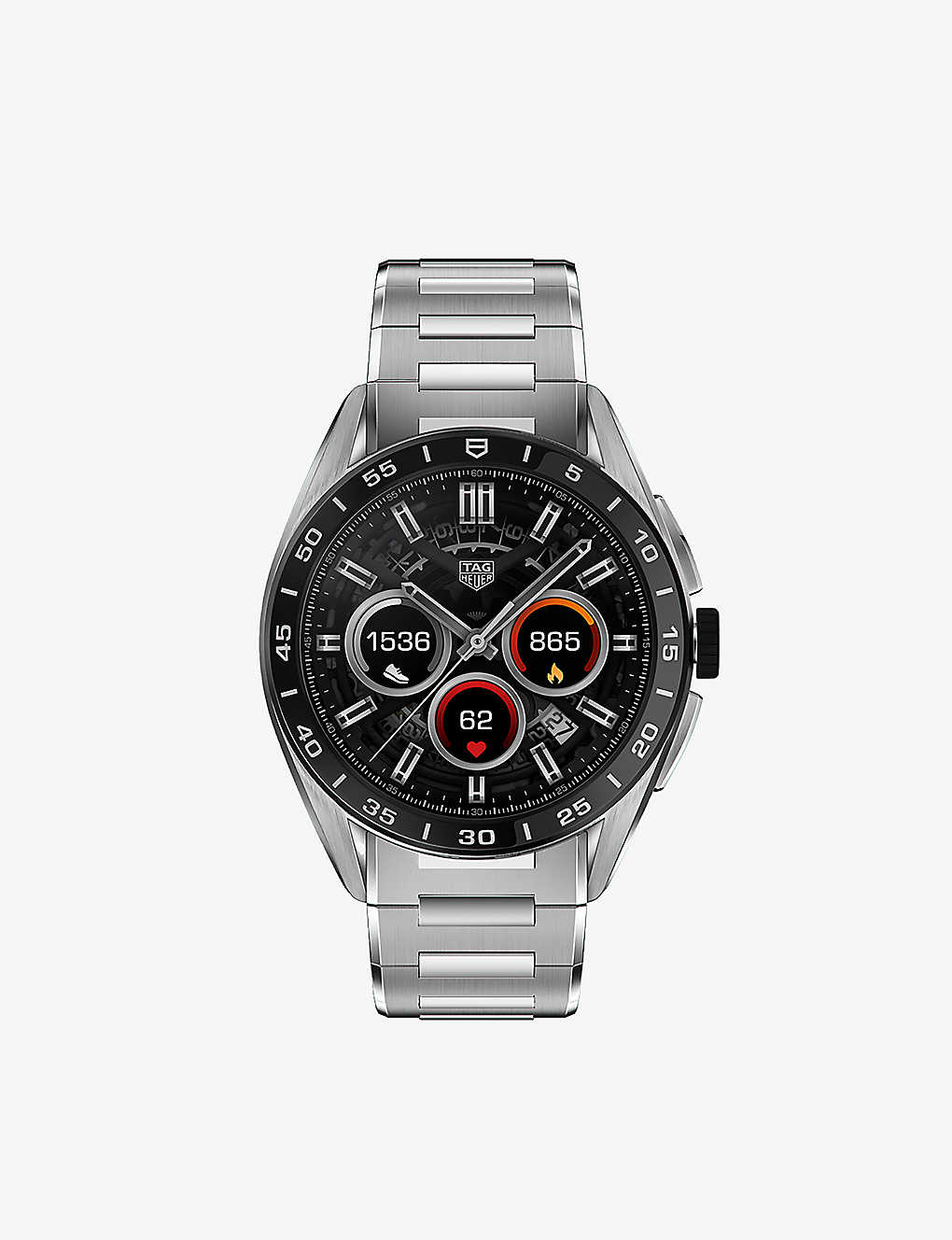 Shop Tag Heuer Mens Multi-coloured Sbr8a10.ba0616 Connected Stainless-steel Fitness Watch