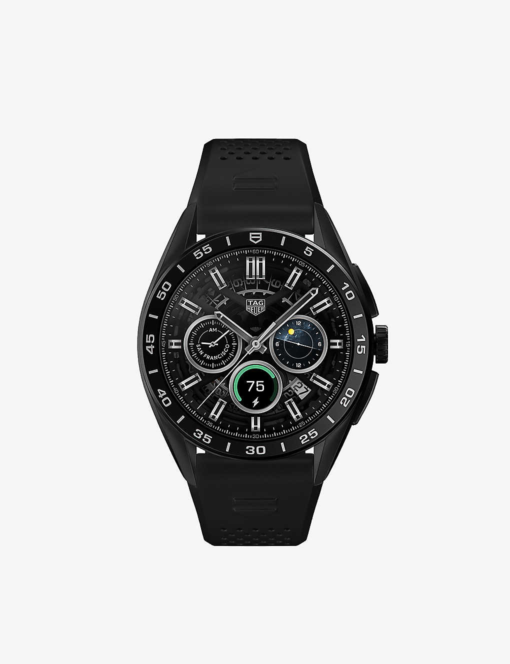 Shop Tag Heuer Mens Multi-coloured Sbr8a80.bt6261 Connected Titanium And Rubber Fitness Watch In Black
