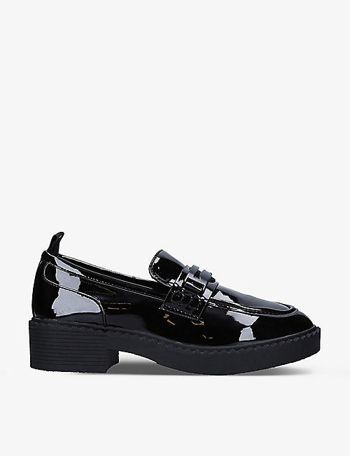 KG KURT GEIGER: Madison patent faux-leather penny loafers