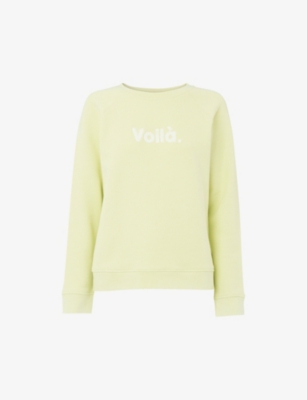 WHISTLES Voila-embroidered cotton sweatshirt