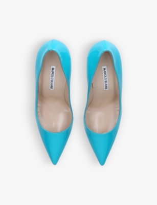 MANOLO BLAHNIK BB 105 pointed-toe patent-leather courts