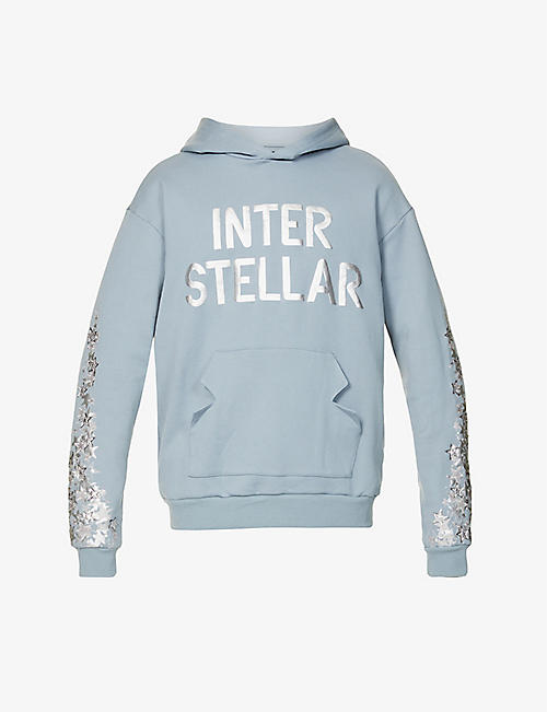 KEISER CLARK: Interstellar metallic-graphic cotton-jersey hoody