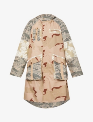 MARINE SERRE - Desert Damask camouflage-pattern cotton-canvas 
