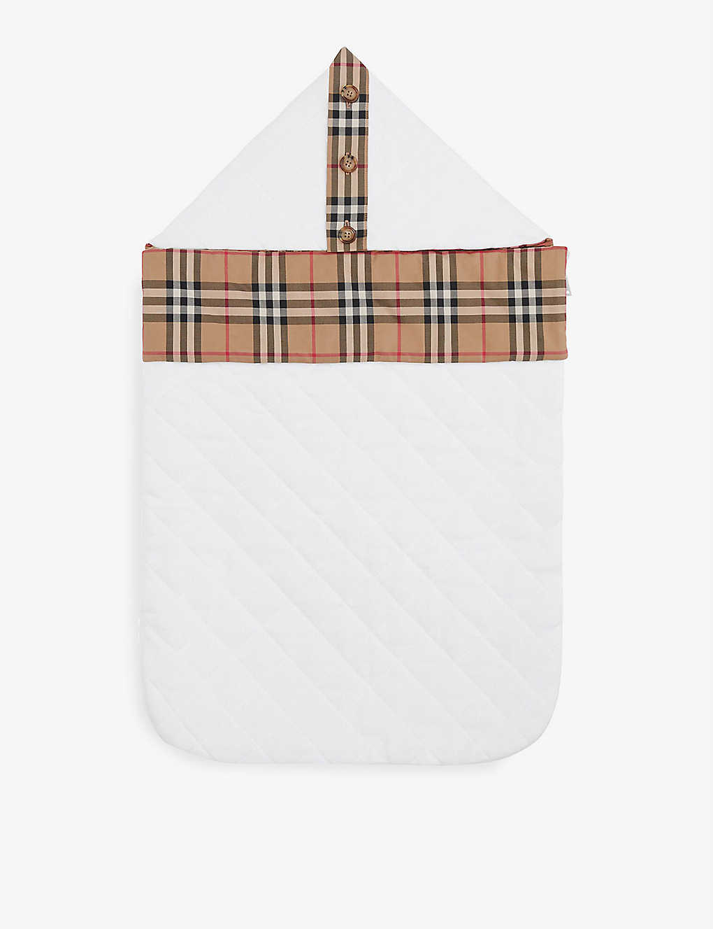 BURBERRY Iggy logo-print checked cotton baby nest 6-9 months