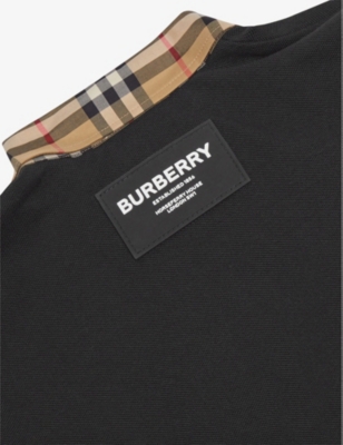 BURBERRY Sigrid vintage check-print polo shirt stretch-cotton dress 3-14 years