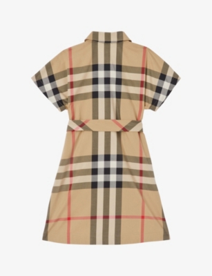 BURBERRY Giulietta Vintage check stretch-cotton dress 3-14 years