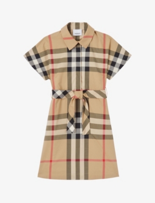 BURBERRY Giulietta Vintage check stretch-cotton dress 3-14 years