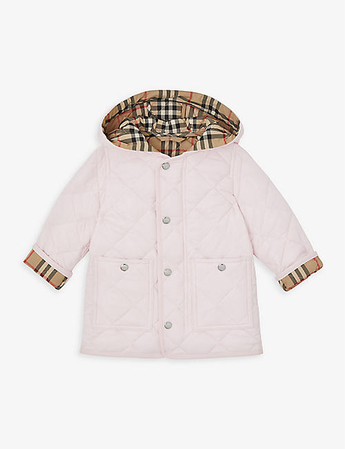 BURBERRY: Reilly check-print woven coat 6 months - 2 years