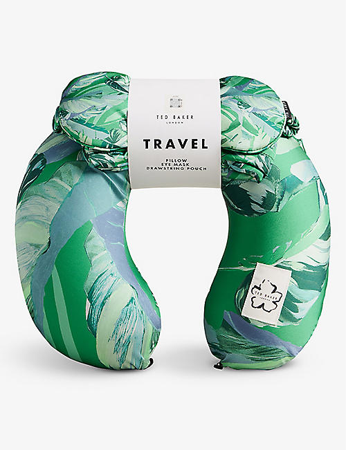 TED BAKER: Pavtel leaf-print travel pillow set