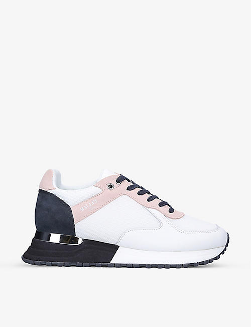 MALLET: Lux 2.0 leather and fabric trainers