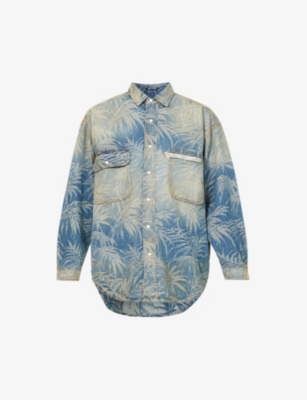 PALM ANGELS JUNGLE RELAXED-FIT DENIM SHIRT