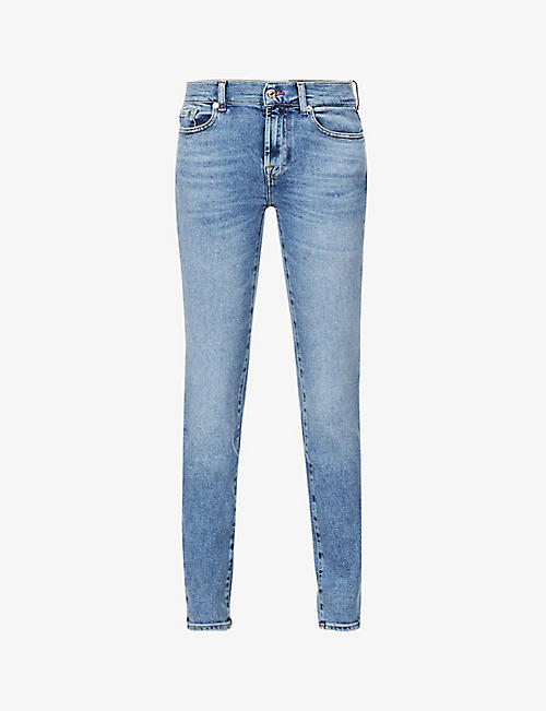 7 FOR ALL MANKIND: Roxanne Luxe Vintage Never Better slim mid-rise stretch-denim jeans