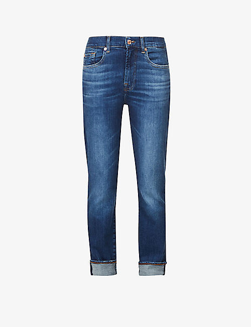 7 FOR ALL MANKIND: Relaxed Skinny straight-leg high-rise stretch-denim jeans