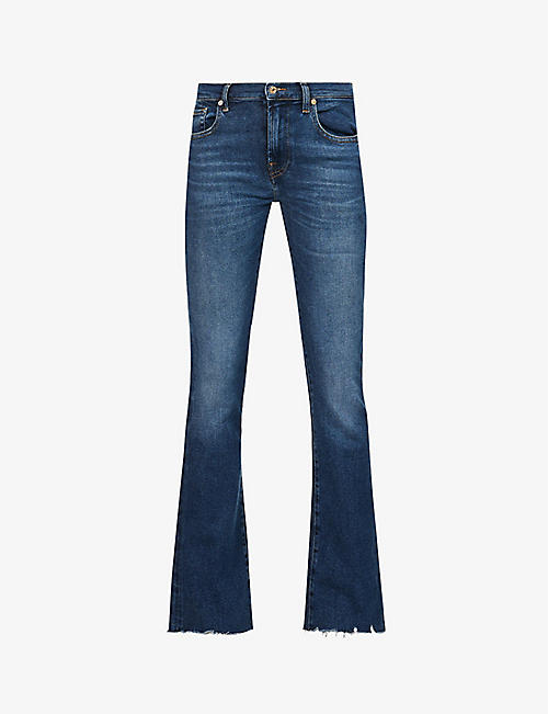 7 FOR ALL MANKIND: Bootcut mid-rise stretch-denim jeans