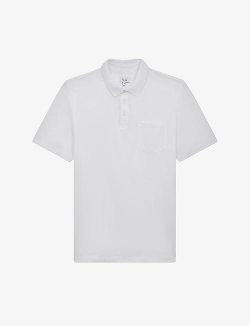 REISS: Hendrix patch-pocket mercerised-cotton polo shirt